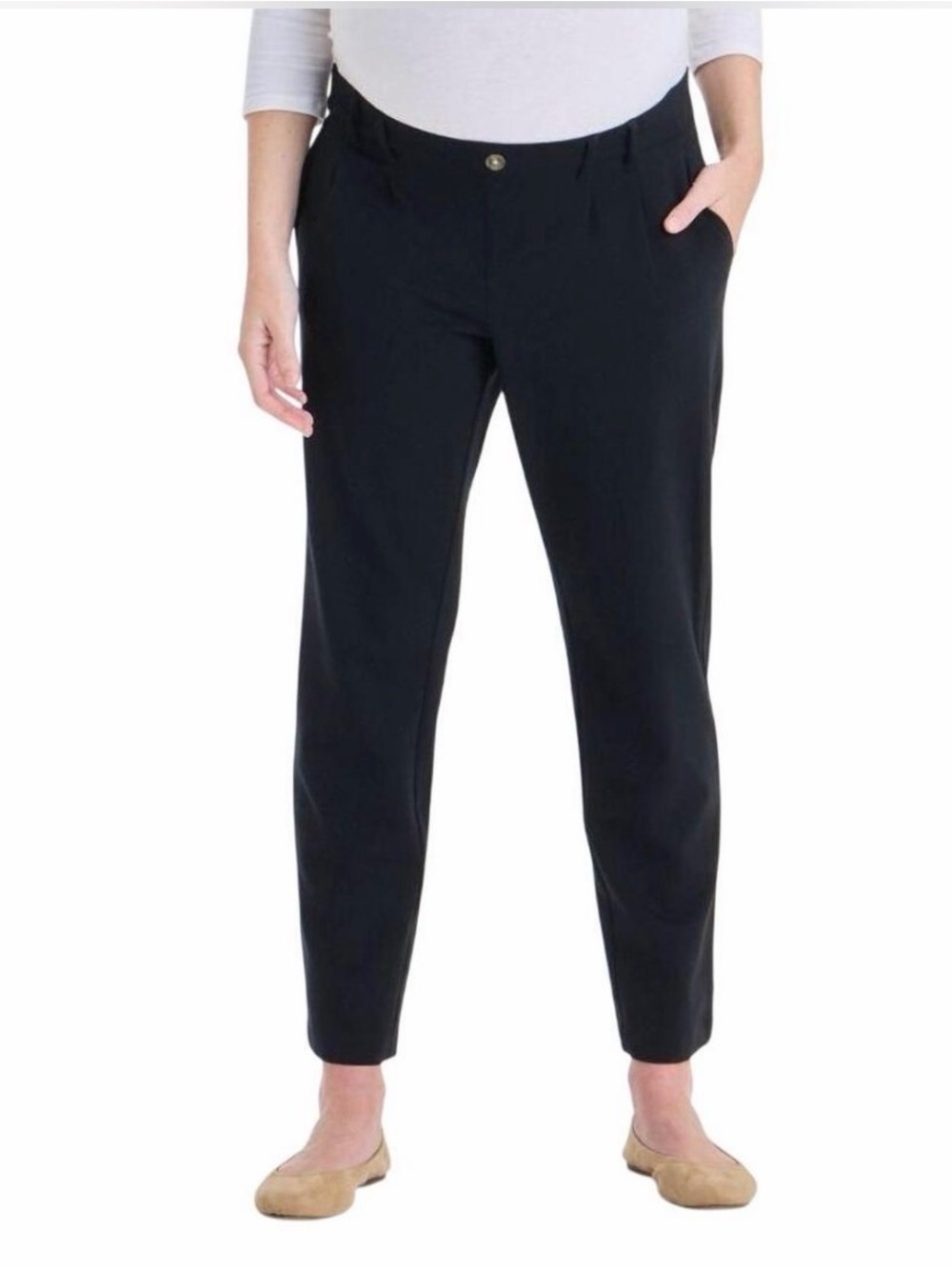 NWT Isabel pre-pregnancy Women's Black Tapered Dress trousers size XL